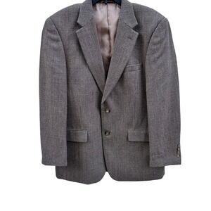 Saddlebred Mens Brown Tan 100% Lambswool Blazer Jacket‎ R42 Sport Coat